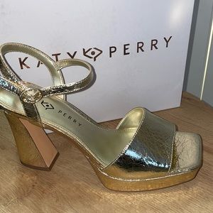 Katy Perry Gold Platform Sandals